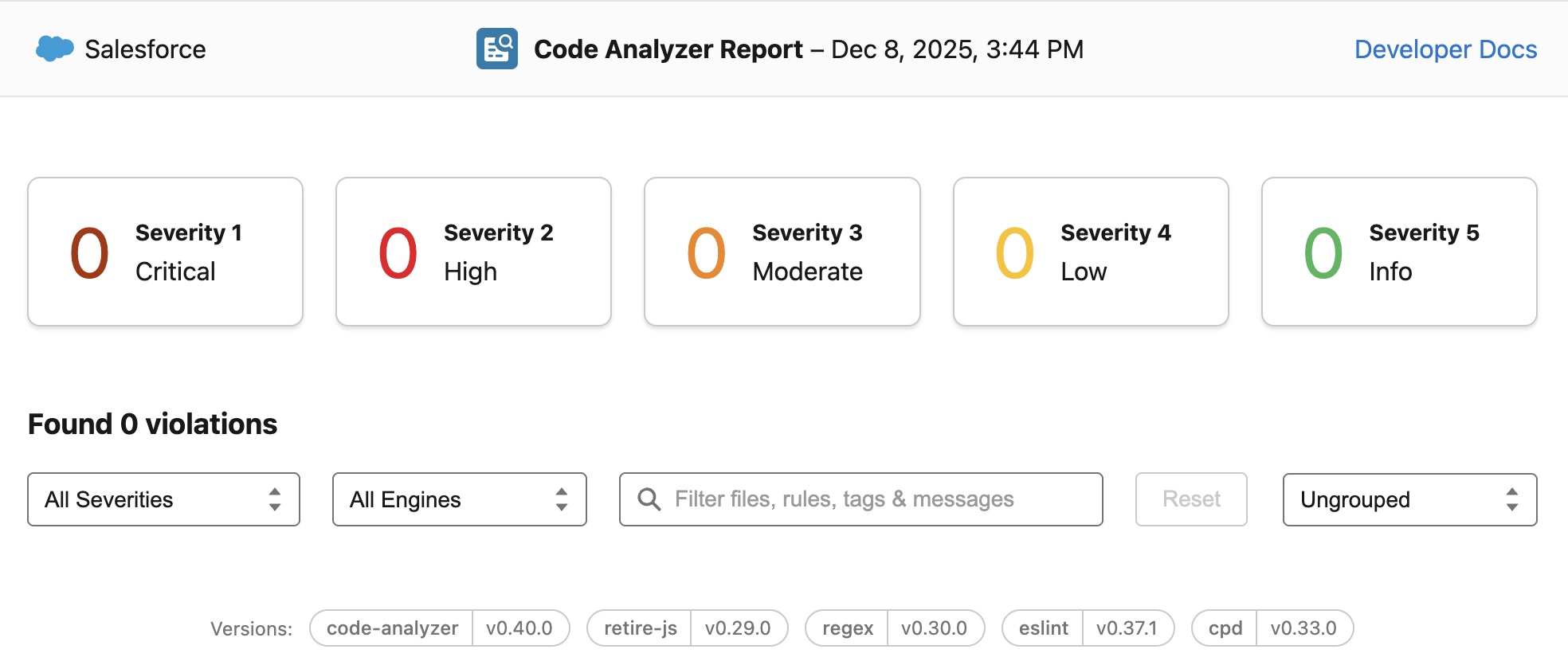 Code scan of the UI module in Org Check