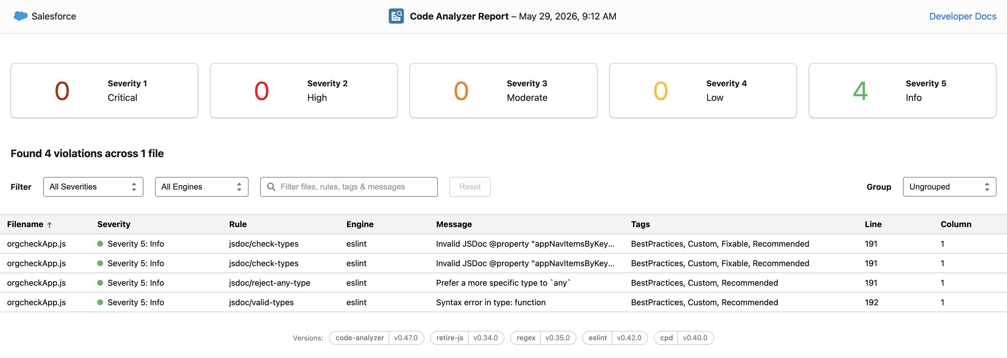 Code scan — LWC components